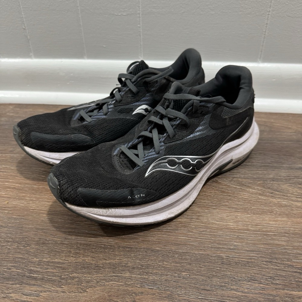 Saucony Axon Black Running Shoes Men's Sz 10.5 READ Running